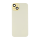 IPhone 15 Plus Back Glass With (Steel Plate With Wireless NFC Charging / MagSafe Magnet / Flashlight Flex) - No Logo -Yellow