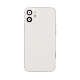 iPhone 12 Mini Back Housing W/ Small Components Pre-Installed - No Logo - White - Aftermarket Plus