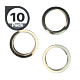 iPhone 12 Pro Max Rear Camera Lens Protective Cover - Silver - 3 Pieces - 10 pack