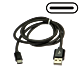 Black USB-C Charge and Sync Braided Cable