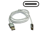 White USB-C Charge and Sync Braided Cable