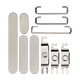 iPhone 15 Pro / iPhone 15 Pro Max Hard Button Set (Power / Volume / Mute) - White Titanium