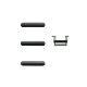 iPhone 8 Plus Space Gray Button Set (Power/Switch/Volume)
