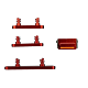 iPhone 12 mini Button Set (Power, Volume, Mute) - Red