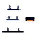 iPhone 12 mini Button Set (Power, Volume, Mute) - Blue