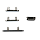 iPhone 12 Pro / Pro Max Button Set (Power, Volume, Mute) - Silver