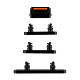 iPhone 13 Button Set (Power, Volume, Mute) - Midnight