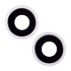 iPhone 14 / 14 Plus Rear Camera Lens with Bracket/Bezel  (2Pcs) - Purple - Aftermarket