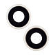 iPhone 14 / 14 Plus Rear Camera Lens with Bracket/Bezel  (2Pcs) - Starlight - Aftermarket