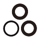 iPhone 15 Pro Max Rear Camera Lens (Glass Only) w/adhesive 3Pcs - Premium