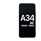 Samsung Galaxy A34 (A346 / 2023) OLED Assembly W/Frame - Graphite - Refurbished