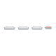 iPhone 6 White/Silver Rear Case Button Set