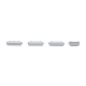iPhone 6 Plus White/Silver Rear Case Button Set