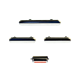 iPhone X Silver Rear Case Button Set 