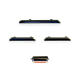 iPhone X Silver Rear Case Button Set 