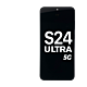 Samsung Galaxy S24 Ultra OLED Assembly - with Frame - Titanium Gray - Service Pack (US Version)