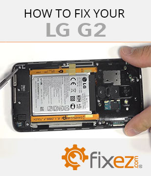 Disassembled LG G2 smartphone