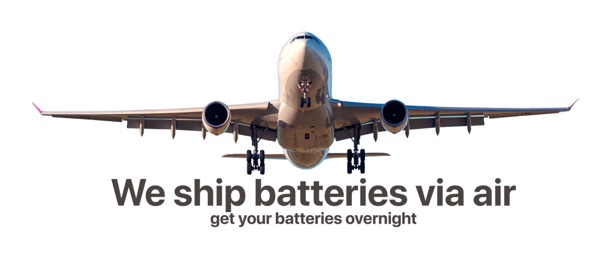 we ship batteries via air