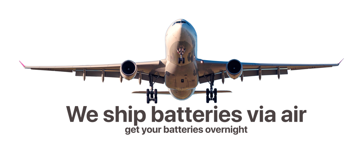 we ship batteries via air