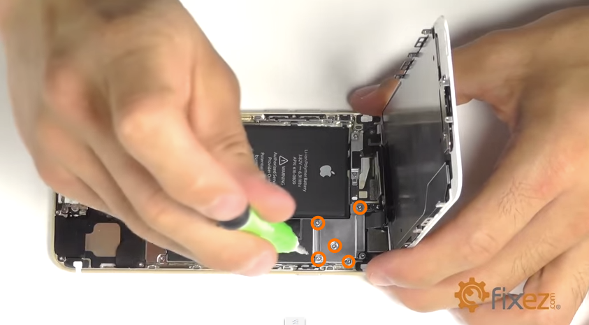 fix cracked iphone screen step 3 Unscrew the five screws with your small phillips screwdriver