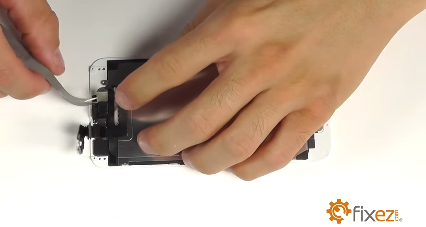 fix cracked iphone screen step 7 Remove the front facing camera assembly